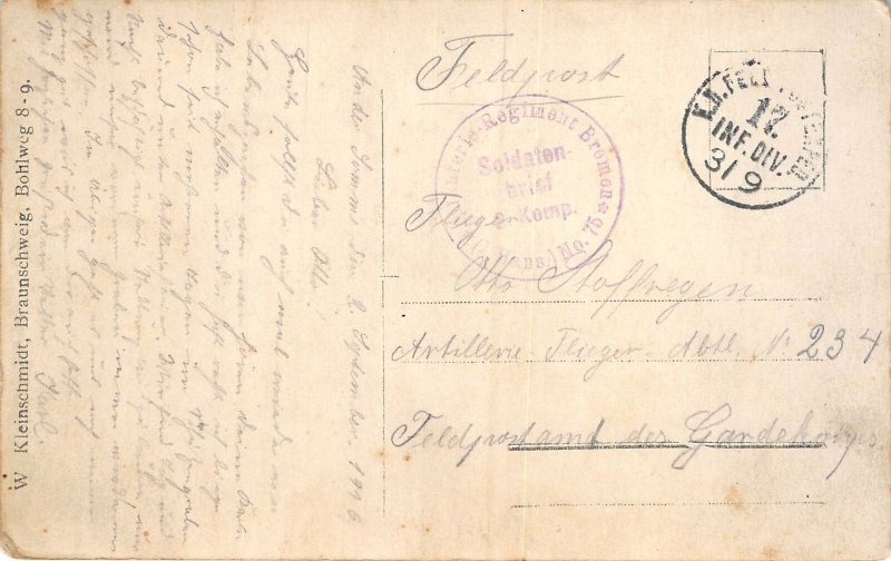 Lot172 feldpost  military post postcard germany braunschweig feldpost
