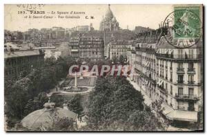 Paris Old Postcard The Square d & # 39anvers and Sacred Heart General view