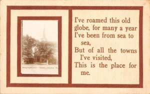 Brandon Vermont Congregational Church Greetings Real Photo Postcard AA45479