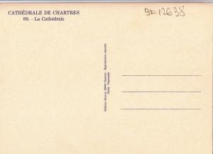 BF12638 la cathedrale  chartres france front/back image