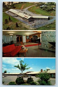 Fredericton New Brunswick Canada Postcard Eden Rock Motor Hotel c1950s Multiview