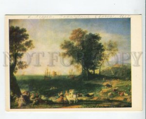 458362 USSR 1983 year Claude Lorrain The Rape of Europa old postcard