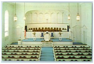 c1960 Sanctuary First Congregational Church Cedar Rapids Iowa Vintage Postcard