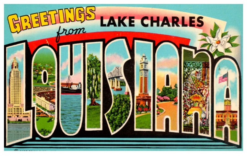 Louisiana Lake Charles LARGE LETTER