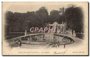 Old Postcard Parc De Saint Cloud Cascades