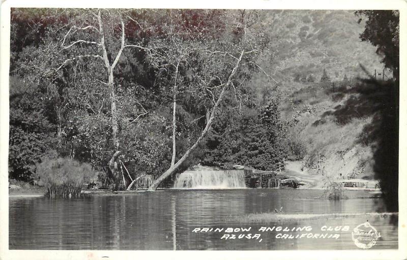 Frashers RPPC Postcard; Rainbow Angling Club, Azusa CA Fishing Pool, Unposted