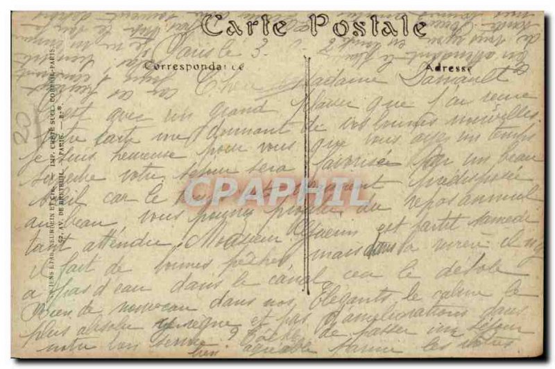 Old Postcard Paris Place St Michel and Notre Dame
