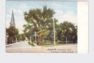 ANTIQUE POSTCARD MAINE BANGOR DAVENPORT PARK ST MARY'S CATHOLIC CHURCH UNDIVIDED