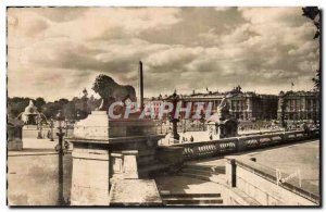 Paris Old Postcard Place de la Concorde view of the Tuileries