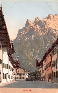Germany Mittenwald Mountain peak vintage postcard B996