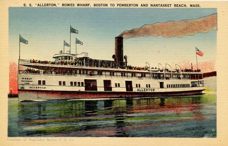 MA - Nantasket Beach. SS Allerton at the Wharf