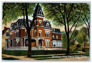 1910 Entrance To Hawkeye Club Sioux City Iowa IA Posted Antique Postcard