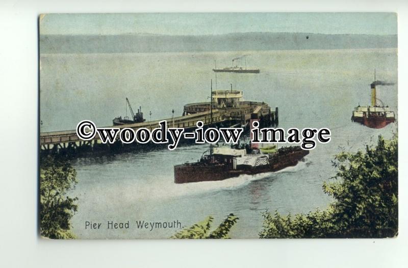 f0646 - Paddle Steamers at Weymouth - postcard