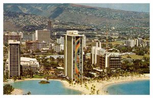 Postcard TOWER SCENE Honolulu - Waikiki Hawaii HI AQ1416