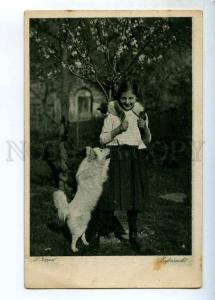 244325 Girl SPITZ Cat Old ADVERTISING Fashion SCHULTES Shop