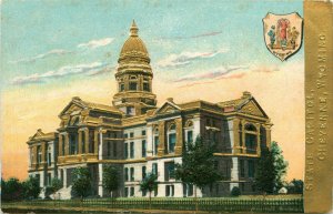 Cheyenne Wyoming State Capitol  Vintage Gilded, Embossed Postcard