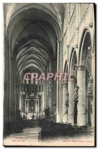 Old Postcard Ypres La Cathedrale Saint Martin Nave