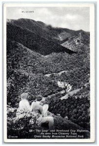 The Loop Newfound Gap Highway Seen Chimney Tops Great Smoky Mts Park TN Postcard