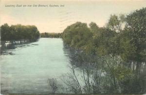 Callahan 1907 Goshen Indiana Looking East Old Elkharrt postcard 7756