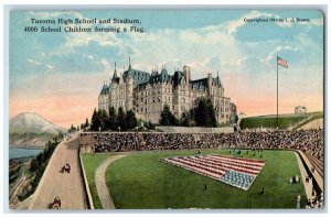 c1905's The Tacoma High School And Stadium Scene Tacoma Washington WA Postcard 