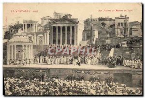 Old Postcard The Theater Vestal In arenas Beziers in 1906