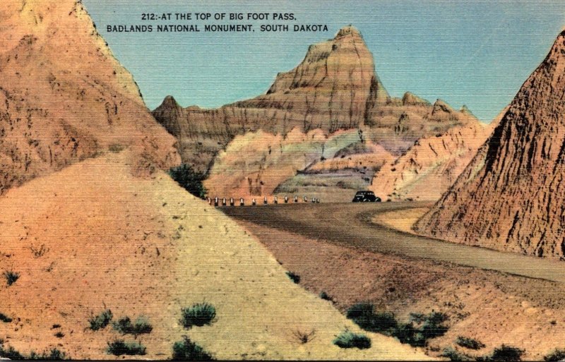 South Dakota Badlands National Monument At The Top Of Big Foot Pass