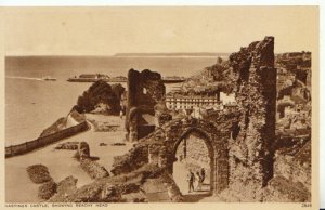 Sussex Postcard - Hastings Castle - Showing Beachy Head - Ref 20491A