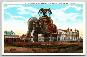 Elephant Hotel Margate City Of Landmark Atlantic City New Jersey NJ Postcard