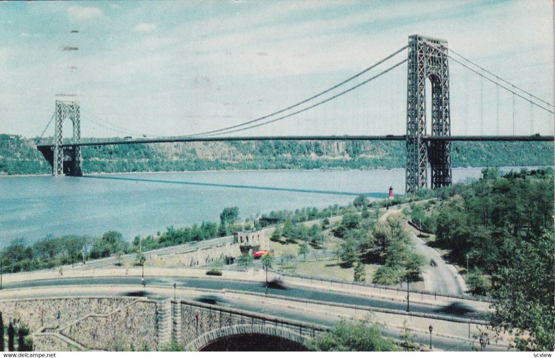 HUDSON RIVER, New York, 1940s-Present; George Washington Bridge