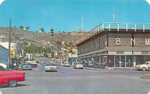 ENSENEDA, Mexico   NATIONAL BANK OF MEXICO & Street Scene~50's Cars  Postcard