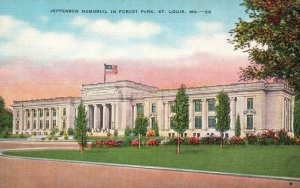 Vintage Postcard Jefferson Memorial Building Forest Park St. Louis Missouri MO