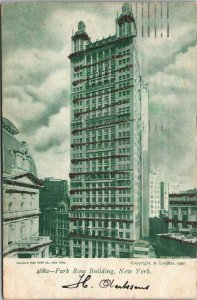 USA New York City Park Row Building Vintage Postcard 01.41