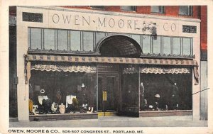 Portland Maine Owen Moore and Co Store Exterior Vintage Postcard AA43678