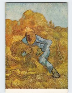 Postcard The sheafbinder By Van Gogh, Van Gogh Museum, Amsterdam, Netherlands