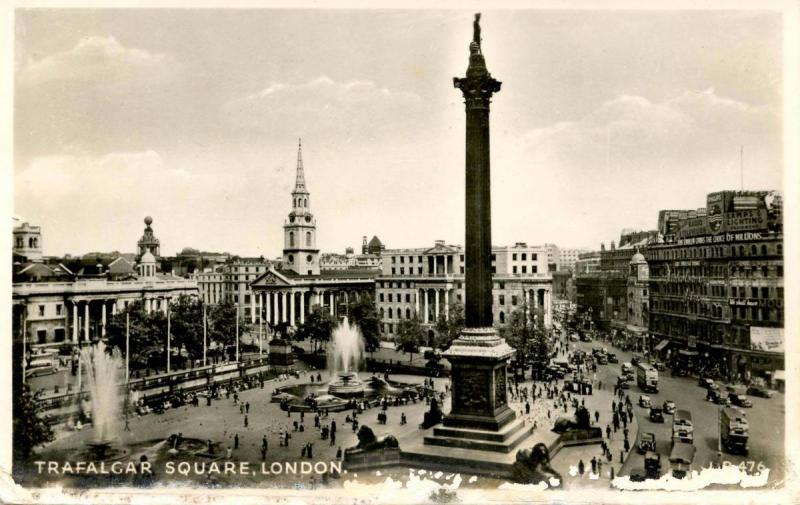 UK - England, London. Trafalgar Square   *RPPC