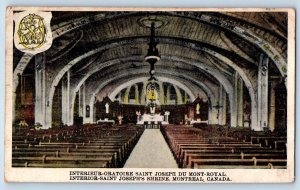 Montreal Quebec Canada Postcard Interior Saint Joseph's Shrine 1930 Posted