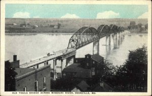 Boonville MO Old Trails Bridge Missouri River c1910 Vintage Postcard