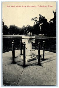 1912 Sun Dial Ohio State University Campus Building Columbus Ohio OH Postcard