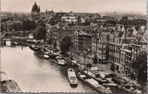 Netherlands Amsterdam Grachten Vintage RPPC C140