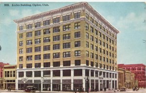 c1919 Postcard; Ogden UT Eccles Building Street View, Unposted HHT Co.