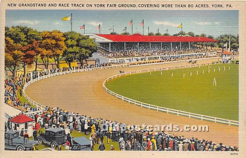 New Grandstand & Race Track on York Fair Ground York, Pennsylvania, PA, USA H...