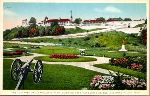 PC Old Fort and Marquette Park Pere Marquette Statue Mackinac Island, Michigan
