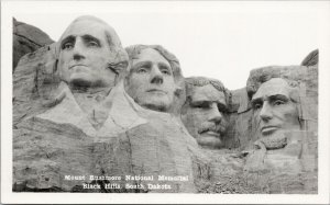 Black Hills SD Mount Rushmore National Monument c1924 RPPC Postcard G30