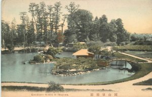 Postcard Japan C-1910 hand colored Korakuyen Garden Okayma 23-11497