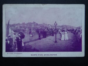 Yorkshire BRIDLINGTON North Pier c1906 Postcard by H. Child of Bridlington