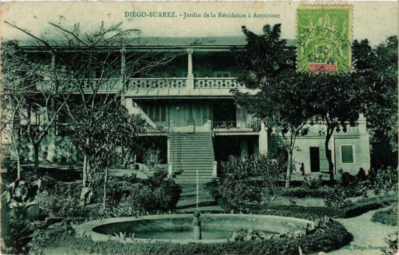 CPA AK Diego Suarez- Jardin de la Residence a Antsirane MADAGASCAR (819981)