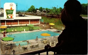 Vtg Knoxville Tennessee TN Holiday Inn Hotel 1960s Unused Chrome Postcard
