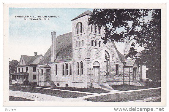 WHITEWATER, Wisconsin, 1900-1910´s; Norwegian Lutheran Church