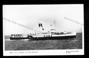 F2863 - Southern Railway Paddle Steamer - Ryde - Pamlin postcard