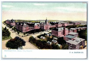 Birds Eye View Of City Hospital Worcester Massachusetts MA Tuck's Postcard